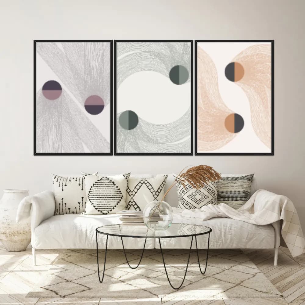 Kit Quadros Decorativos Minimalista Geo