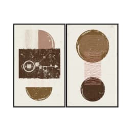 Kit Quadros Decorativos Abstrato Boho