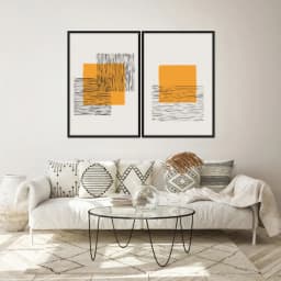 Kit Quadros Decorativos Linhas Minimalistas