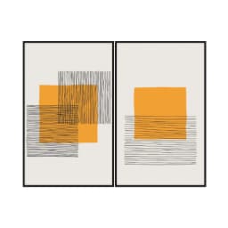Kit Quadros Decorativos Linhas Minimalistas
