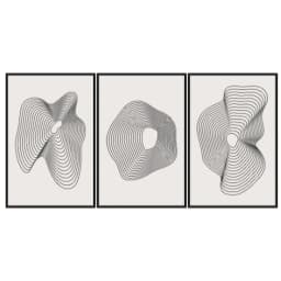 Kit Quadros Decorativos Abstrato Minimalista