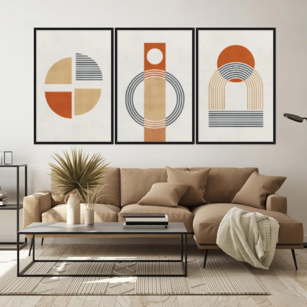 Kit Quadros Decorativos Geométrico