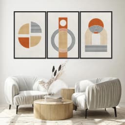 Kit Quadros Decorativos Geométrico