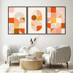 Kit Quadros Decorativos Geométrico