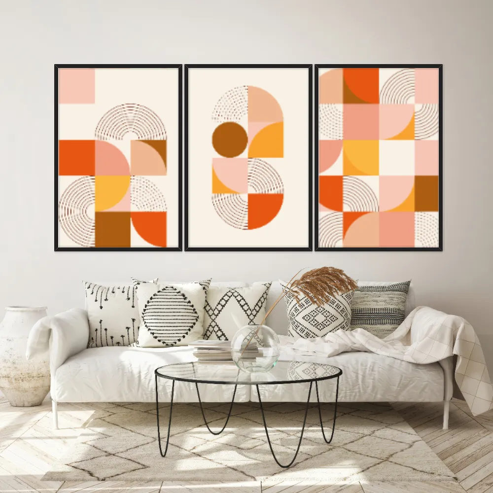 Kit Quadros Decorativos Geométrico