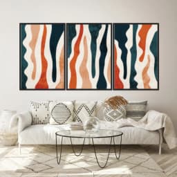 Kit Quadros Decorativos Abstrato Minimalista