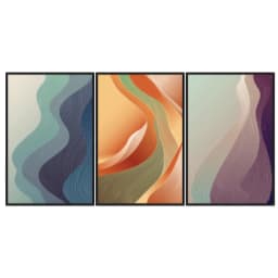 Kit Quadros Decorativos Pintura Abstrata