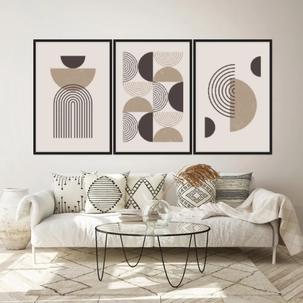 Kit Quadros Decorativos Geométrico