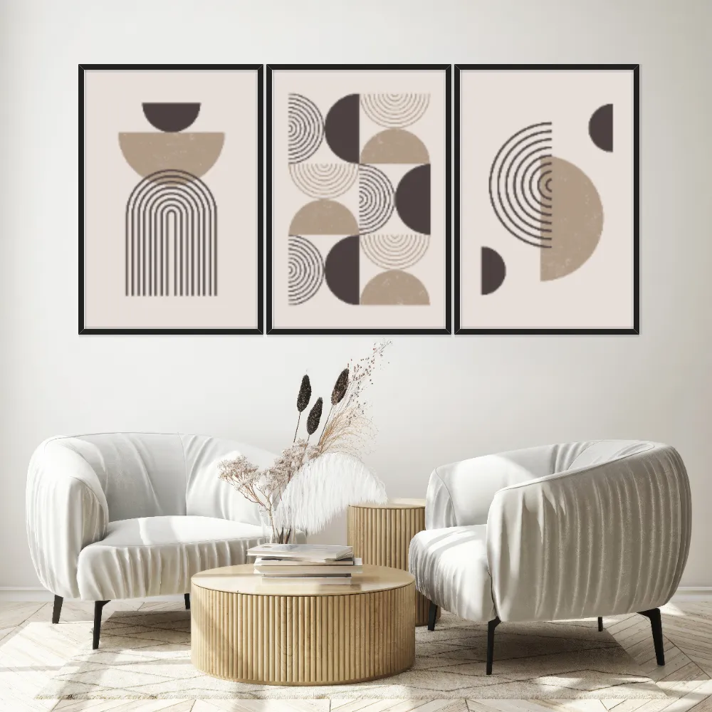 Kit Quadros Decorativos Geométrico