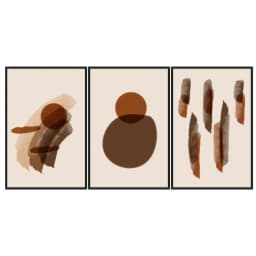 Kit Quadros Decorativos Abstrato Minimalista