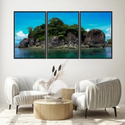 Kit Quadros Decorativos Ilha