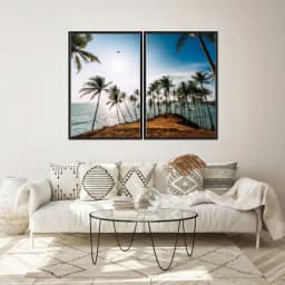 Kit Quadros Decorativos Coqueiro
