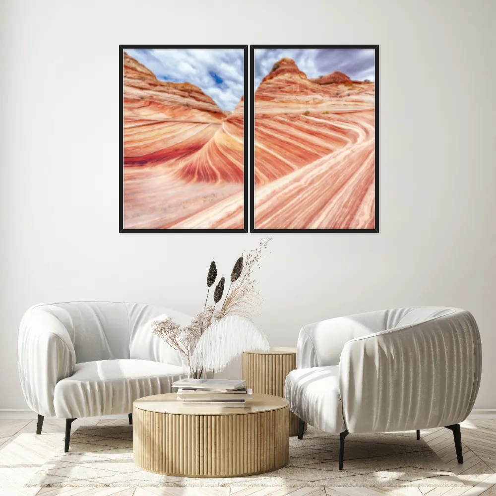 Kit Quadros Decorativos Ondas