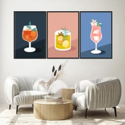 Kit Quadros Decorativos Drink
