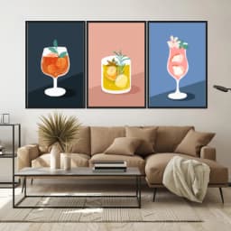 Kit Quadros Decorativos Drink
