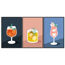 Kit Quadros Decorativos Drink