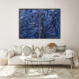 Kit Quadros Decorativos Fio Azul