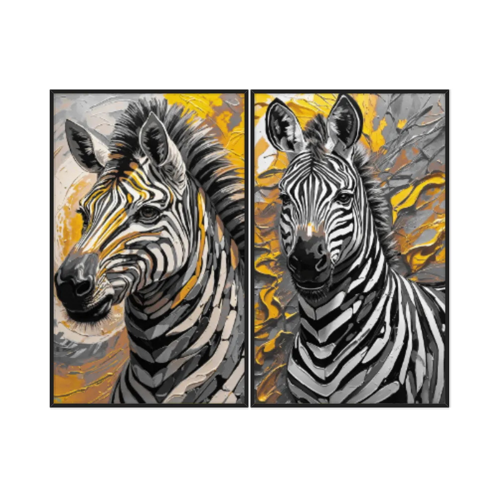 Kit Quadros Decorativos Zebra