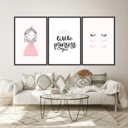 Kit Quadros Decorativos Princesa E Olhos