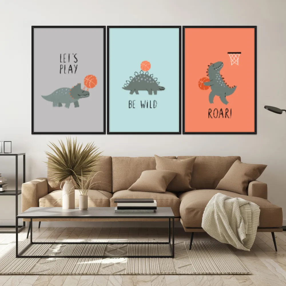 Kit Quadros Decorativos Dinossauro
