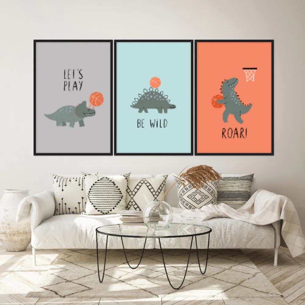 Kit Quadros Decorativos Dinossauro