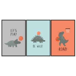 Kit Quadros Decorativos Dinossauro