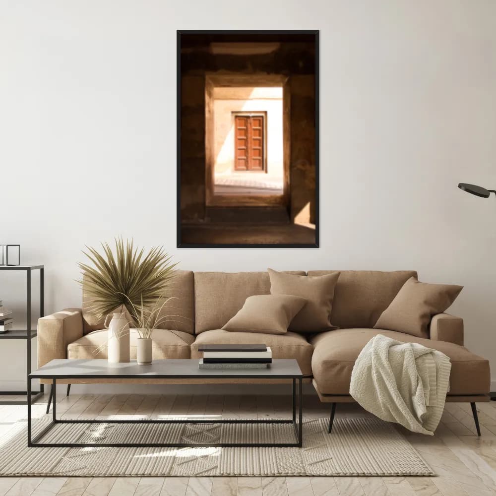 Quadro Decorativo Porta Marrom