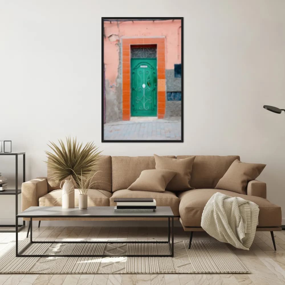 Quadro Decorativo Porta Verde