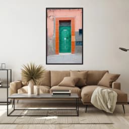 Quadro Decorativo Porta Verde
