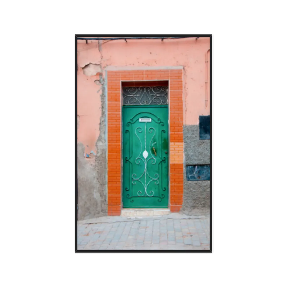 Quadro Decorativo Porta Verde