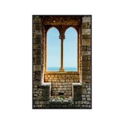 Quadro Decorativo Janela Com Vista Para O Mar