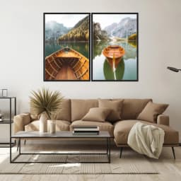 Kit Quadros Decorativos Vista De Montanha