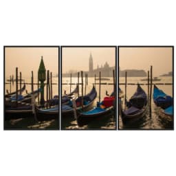 Kit Quadros Decorativos Barcos Coloridos