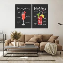 Kit Quadros Decorativos Drink