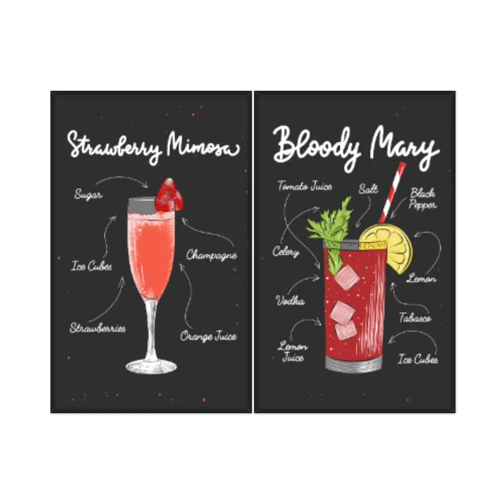 Kit Quadros Decorativos Drink
