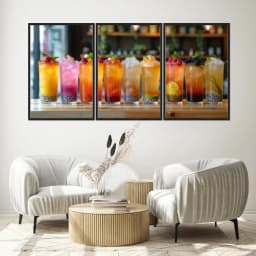 Kit Quadros Decorativos Suco