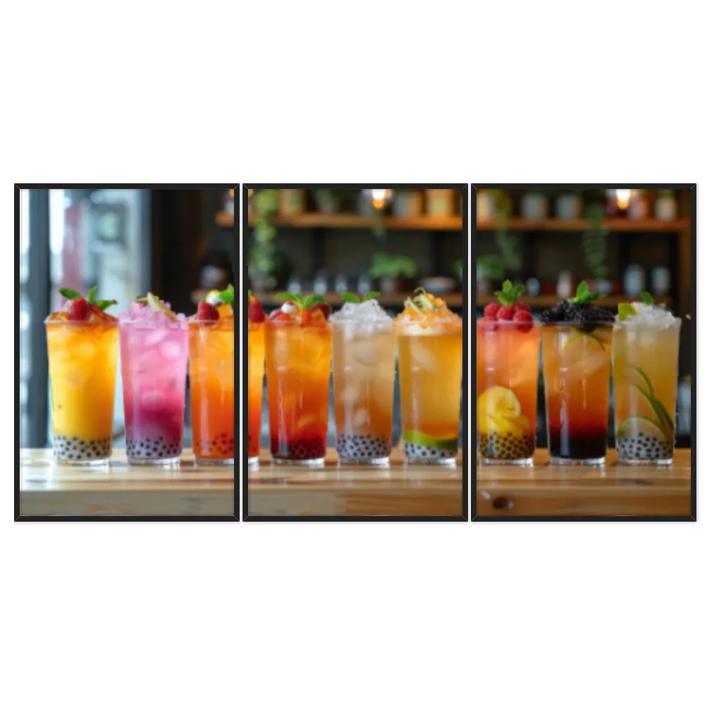 Kit Quadros Decorativos Suco