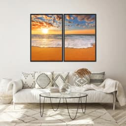 Kit Quadros Decorativos Pôr Do Sol