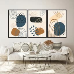 Kit Quadros Decorativos Formas Boho