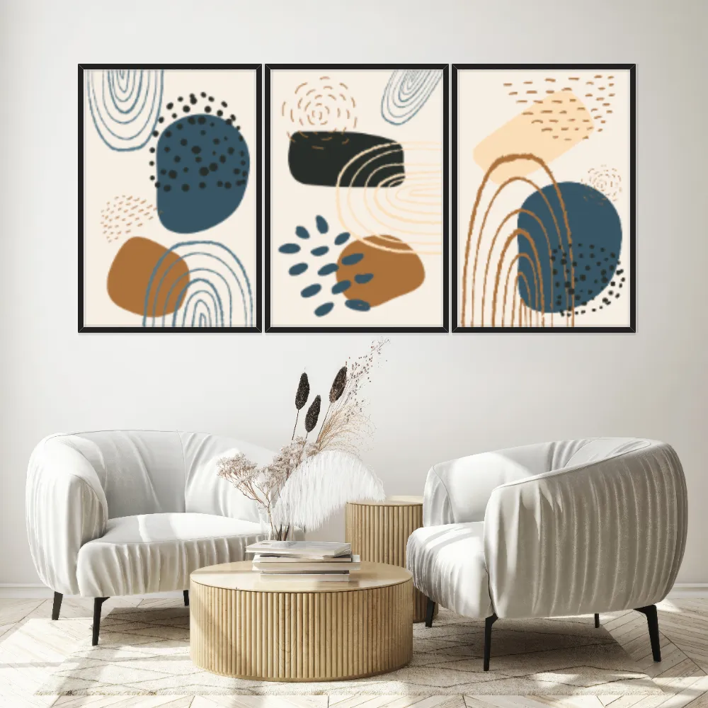 Kit Quadros Decorativos Formas Boho
