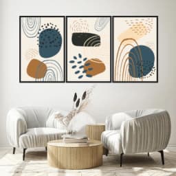 Kit Quadros Decorativos Formas Boho