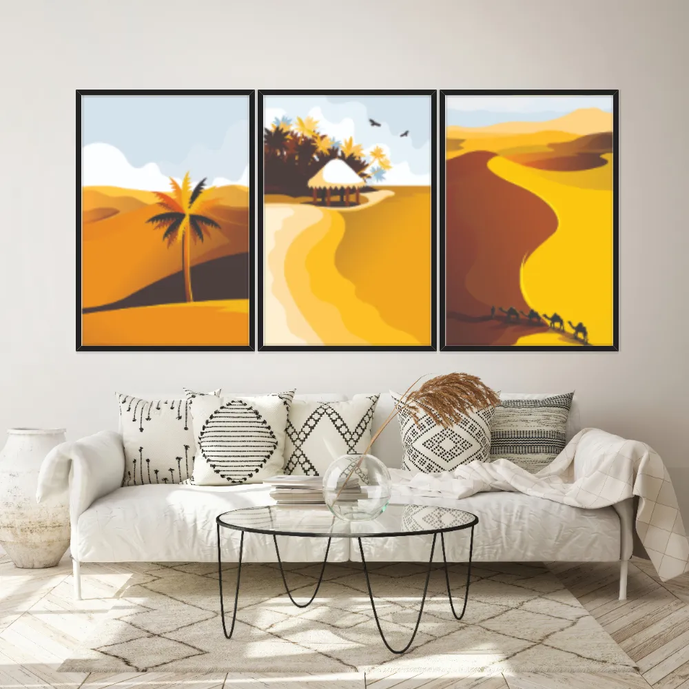 Kit Quadros Decorativos Coqueiro