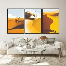 Kit Quadros Decorativos Coqueiro