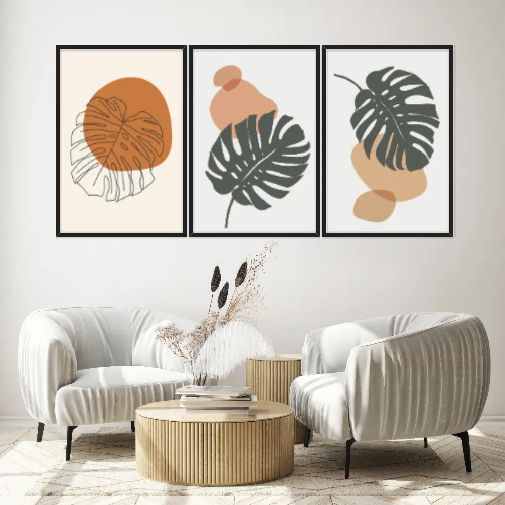 Kit Quadros Decorativos Costela De Adão