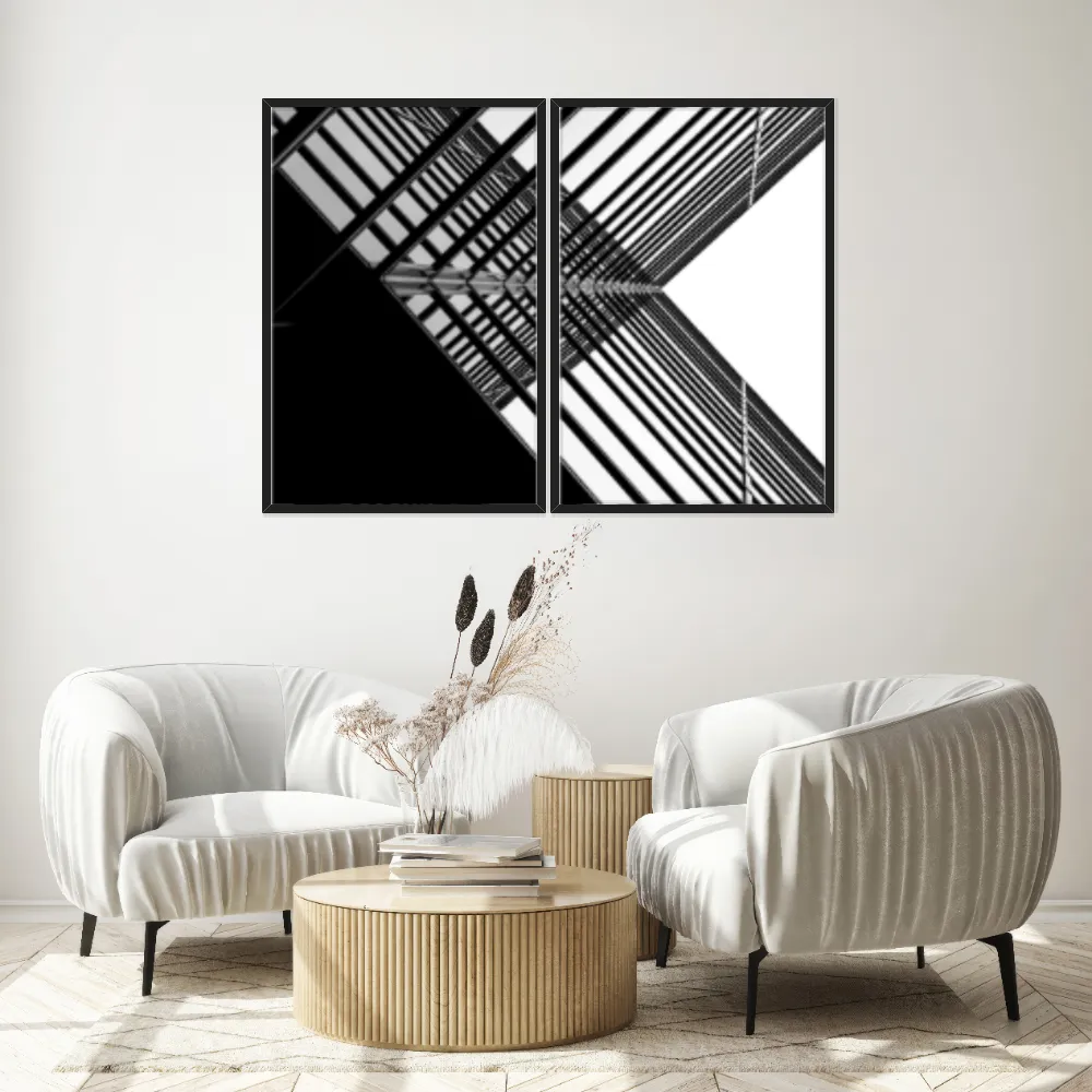 Kit Quadros Decorativos Prédio De Vidro Moderno