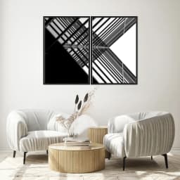 Kit Quadros Decorativos Prédio De Vidro Moderno