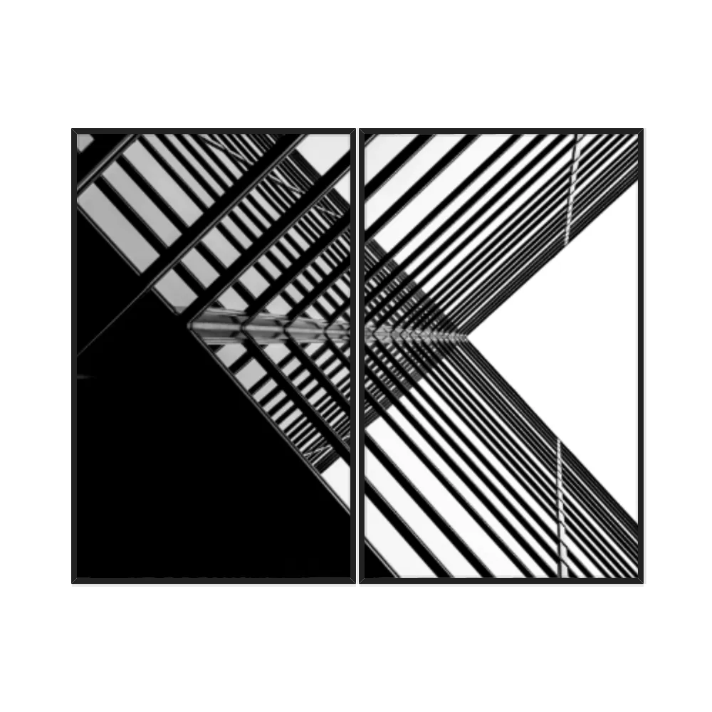 Kit Quadros Decorativos Prédio De Vidro Moderno
