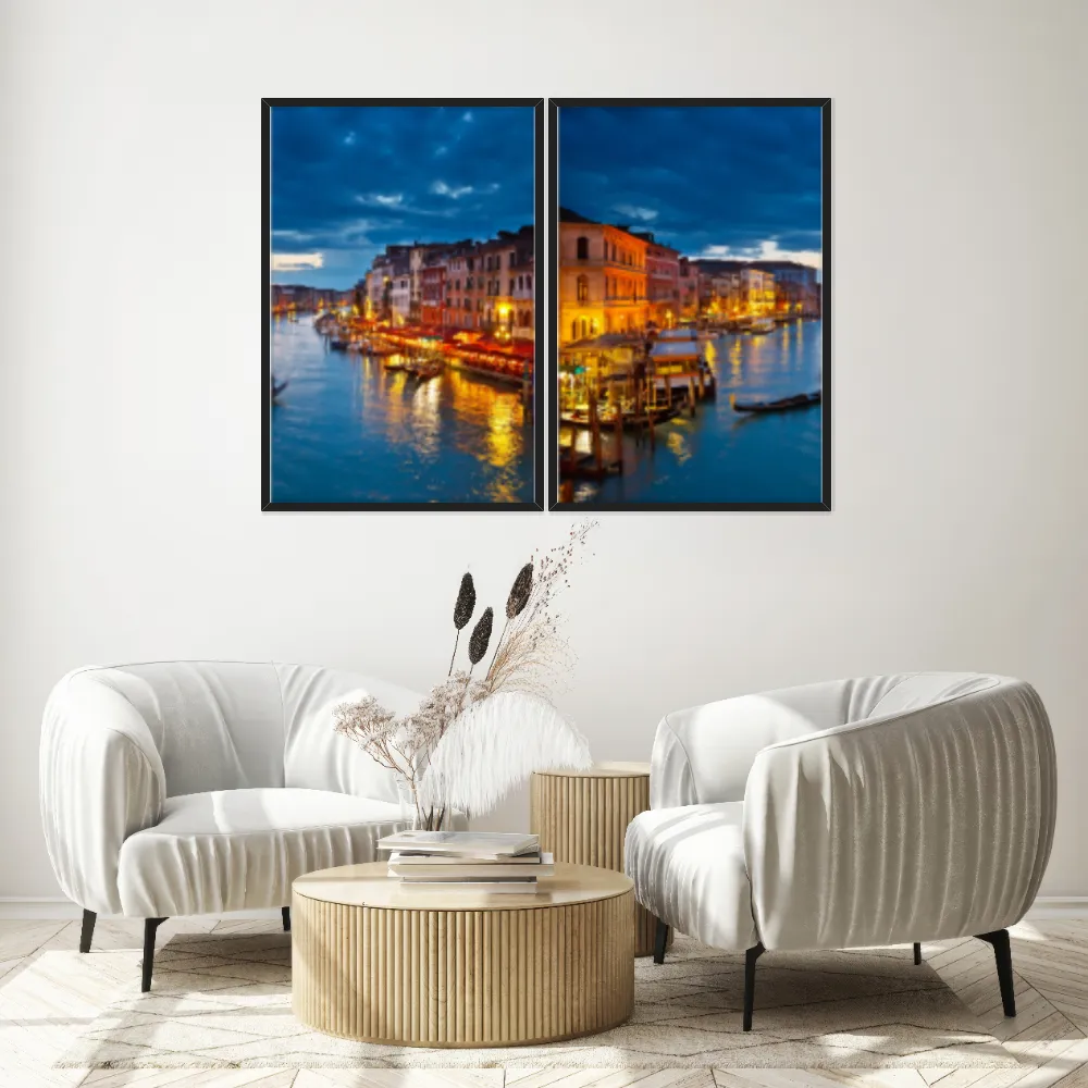 Kit Quadros Decorativos Grande Canal Veneza