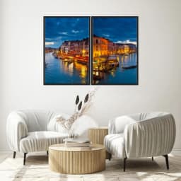 Kit Quadros Decorativos Grande Canal Veneza