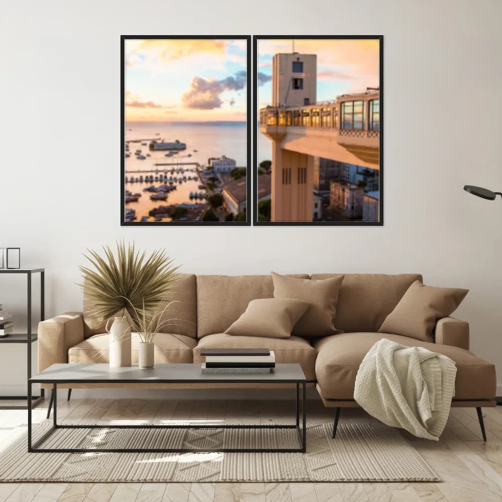 Kit Quadros Decorativos Elevador Lacerda Bahia